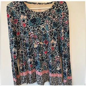 Tory Burch Pima Cotton Size 14. Multi-color.